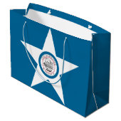 Vlag van Houston, Texas Large Gift Bag Groot Cadeauzakje (Achterkant Gekanteld)
