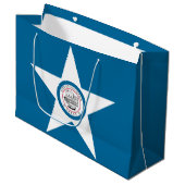 Vlag van Houston, Texas Large Gift Bag Groot Cadeauzakje (Voorkant Gekanteld)