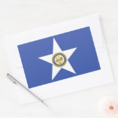 vlag van Houston (Texas) Rechthoekige Sticker (Envelop)