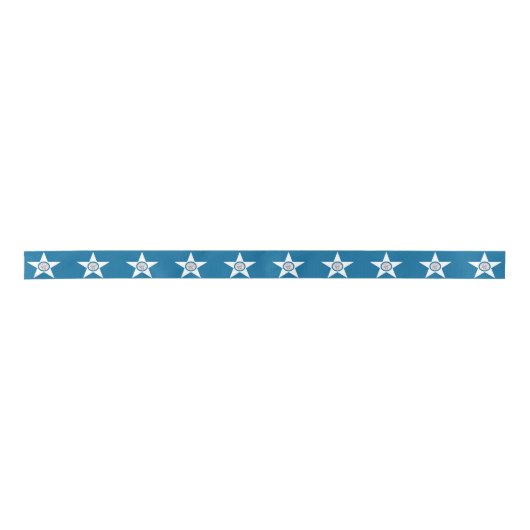 Vlag van Houston, Texas Satin Ribbon Satijnen Lint (Voorkant)