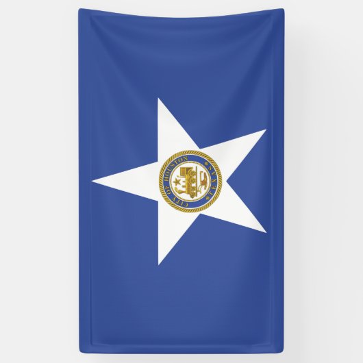 Vlag van Houston (Texas) Spandoek (Verticaal)