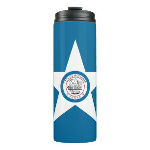 Vlag van Houston, Texas Thermal Tumbler Thermosbeker