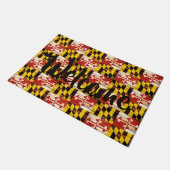 Vlag van hout Maryland, aanpasbare deurmat (Schuin)