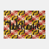 Vlag van hout Maryland, aanpasbare deurmat (Voorkant)
