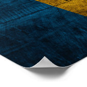 Vlag van hout van Vincent en de Grenadines Poster (Hoek)