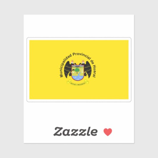 Vlag van Huaral, Peru Sticker (Vel)