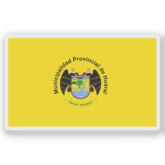 Vlag van Huaral, Peru Sticker (Voorkant)