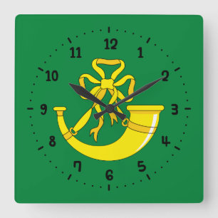 Vlag van Huntingdonshire Square Wall Clock Vierkante Klok