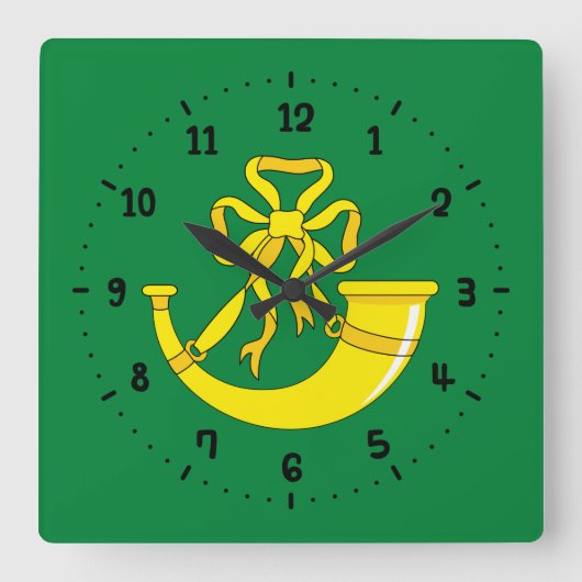 Vlag van Huntingdonshire Square Wall Clock Vierkante Klok (Voorkant)