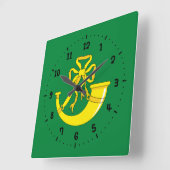 Vlag van Huntingdonshire Square Wall Clock Vierkante Klok (Hoek)