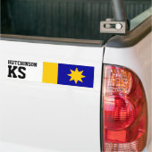 Vlag van Hutchinson, Kansas Bumpersticker (Op Truck)