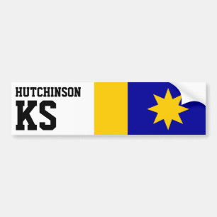 Vlag van Hutchinson, Kansas Bumpersticker