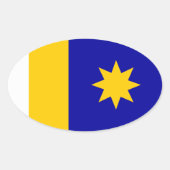 Vlag van Hutchinson, Kansas Ovale Sticker (Voorkant)