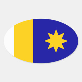 Vlag van Hutchinson, Kansas Ovale Sticker