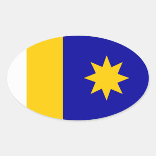 Vlag van Hutchinson, Kansas Ovale Sticker