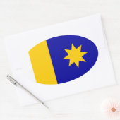 Vlag van Hutchinson, Kansas Ovale Sticker (Envelop)