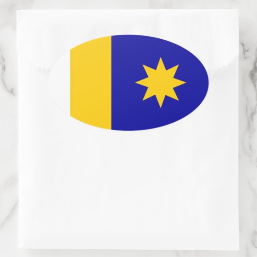 Vlag van Hutchinson, Kansas Ovale Sticker (Tas)