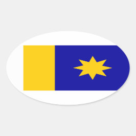 Vlag van Hutchinson, Kansas Ovale Sticker