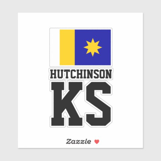Vlag van Hutchinson, Kansas Sticker (Vel)