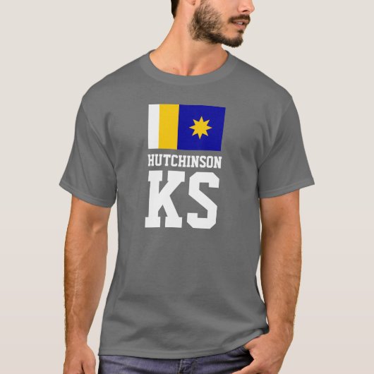 Vlag van Hutchinson, Kansas T-shirt (Voorkant)