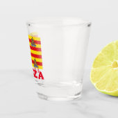 Vlag van Ibiza, SPANJE Shot Glas (Rechts)
