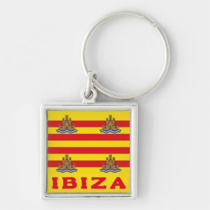 Vlag van Ibiza, SPANJE Sleutelhanger