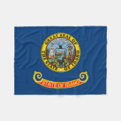 Vlag van Idaho Fleece Deken (Voorkant (Horizontaal))