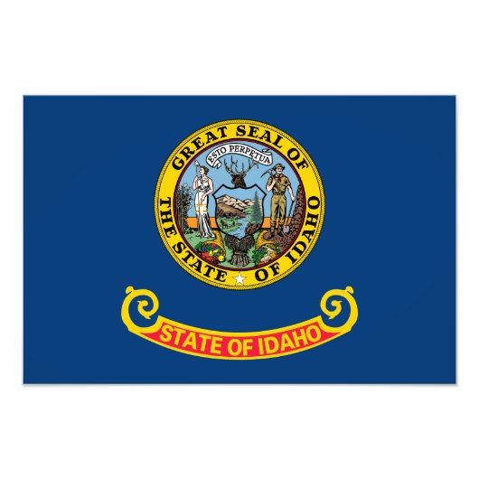Vlag van Idaho Foto Afdruk (Voorkant)