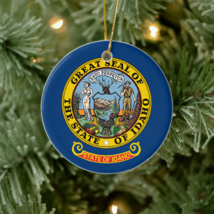 Vlag van Idaho Keramisch Ornament