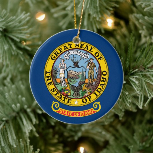 Vlag van Idaho Keramisch Ornament (Boom)