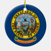Vlag van Idaho Keramisch Ornament (Achterkant)