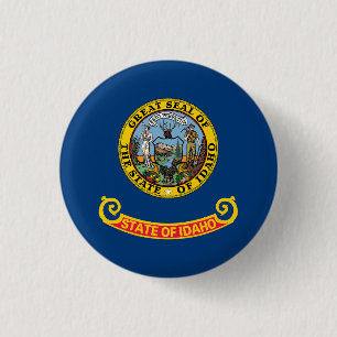 Vlag van Idaho Ronde Button 3,2 Cm