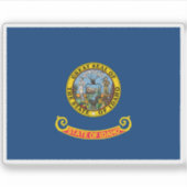 Vlag van Idaho Sticker (Voorkant)