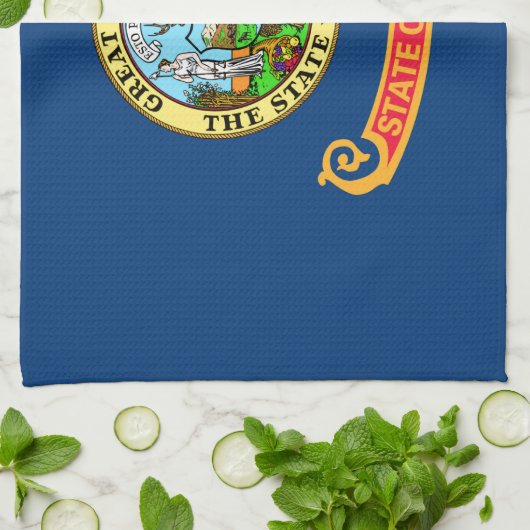 Vlag van Idaho Theedoek (Gevouwen)