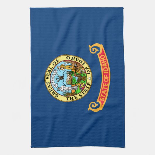 Vlag van Idaho Theedoek (Verticaal)