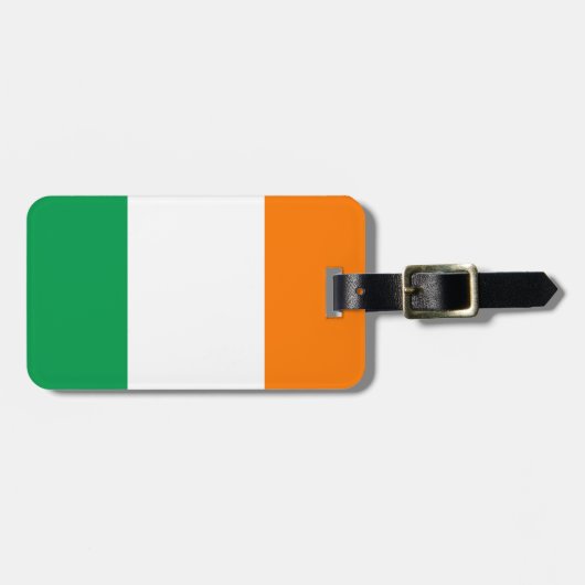 Vlag van Ierland Bagagelabel met lederriem (Voorkant horizontaal)