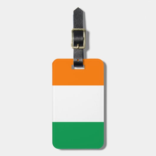 Vlag van Ierland Bagagelabel met lederriem (Voorkant verticaal)