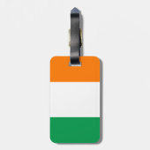 Vlag van Ierland Bagagelabel met lederriem (Achterkant verticaal)