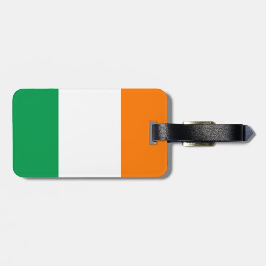 Vlag van Ierland Bagagelabel met lederriem (Achterkant horizontaal)
