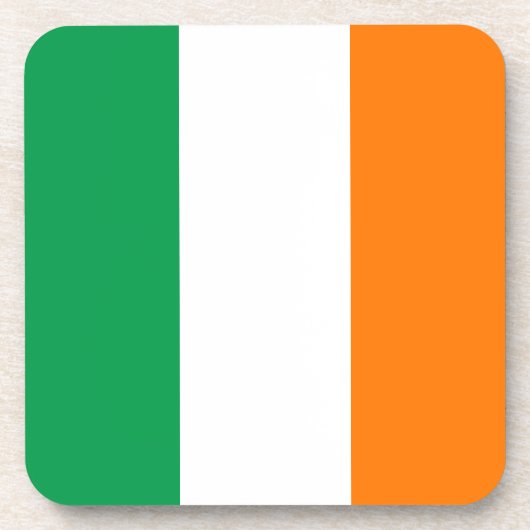 Vlag van Ierland Bier Onderzetter (Voorkant)