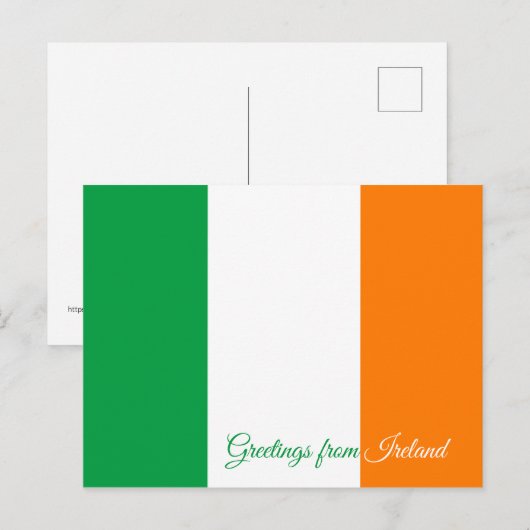 Vlag van Ierland Briefkaart (Voorkant / Achterkant)