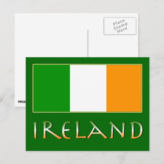 Vlag van Ierland Briefkaart (Voorkant / Achterkant)