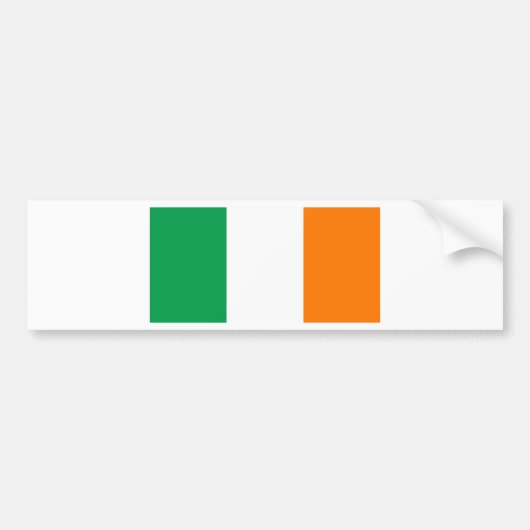 Vlag van Ierland Bumpersticker (Voorkant)
