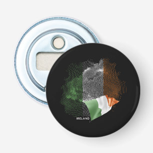 Vlag van Ierland Button Flesopener
