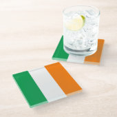 Vlag van Ierland Glazen Onderzetter (Schuin)