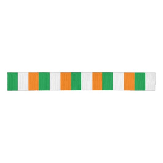 Vlag van Ierland Grosgrain Lint (Voorkant)