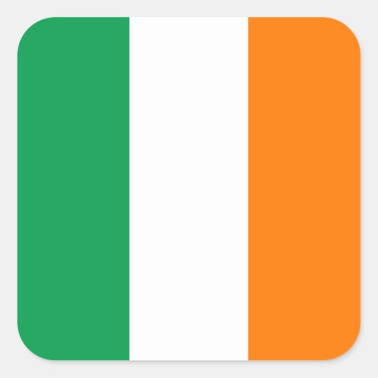 Vlag van Ierland Grote Plein Sticker (Voorkant)