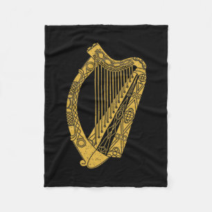 Vlag van Ierland Harp Vlag Ierse Harp Symbool Fleece Deken