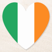 Vlag van Ierland Hart Kartonnen Onderzetters (Voorkant)