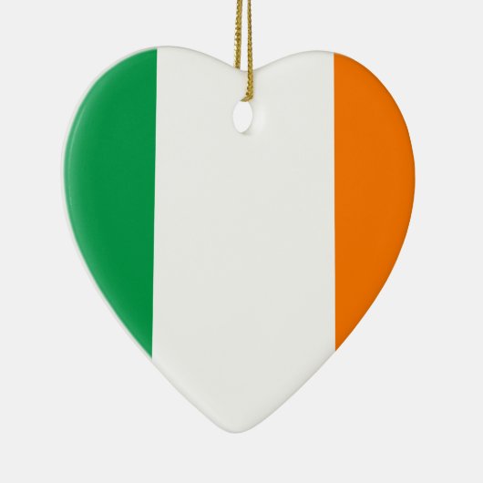 Vlag van Ierland Hart Keramisch Ornament (Rechts)